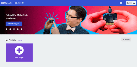 MakeCode website preview